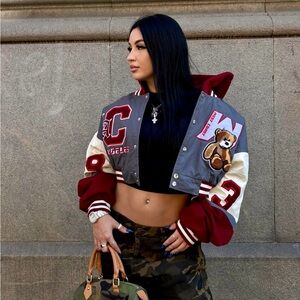 Fashion Nova Teddy Varsity Jacket